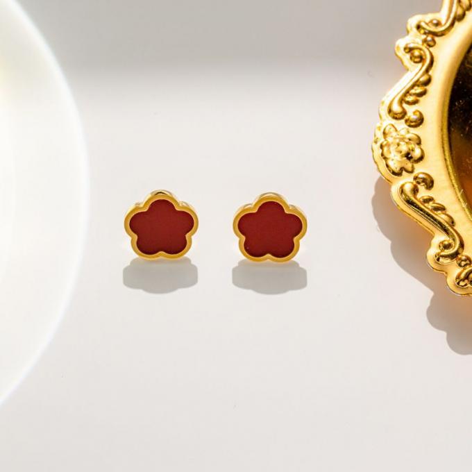 Lucky Clover Stainless Steel Gold Jewelry Set Stainless Steel Gold Chain For Women 10