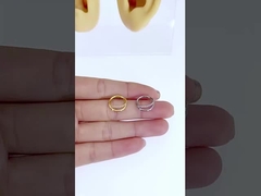 Double Layers Nose Ring Gold F136 Titanium Earring Piercing Jewelry Hinged Segment Style